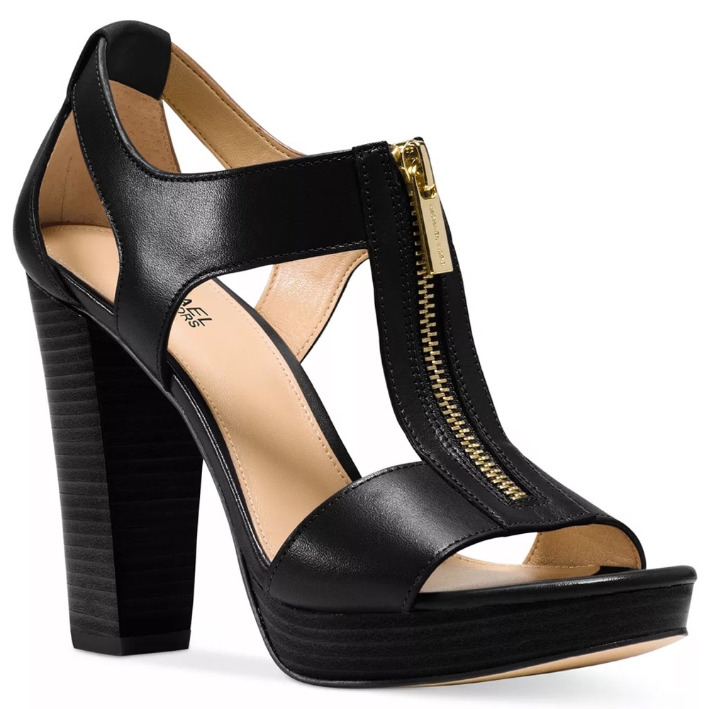 Michael Kors chunky heel with zipper